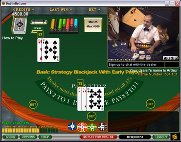 croupier en live